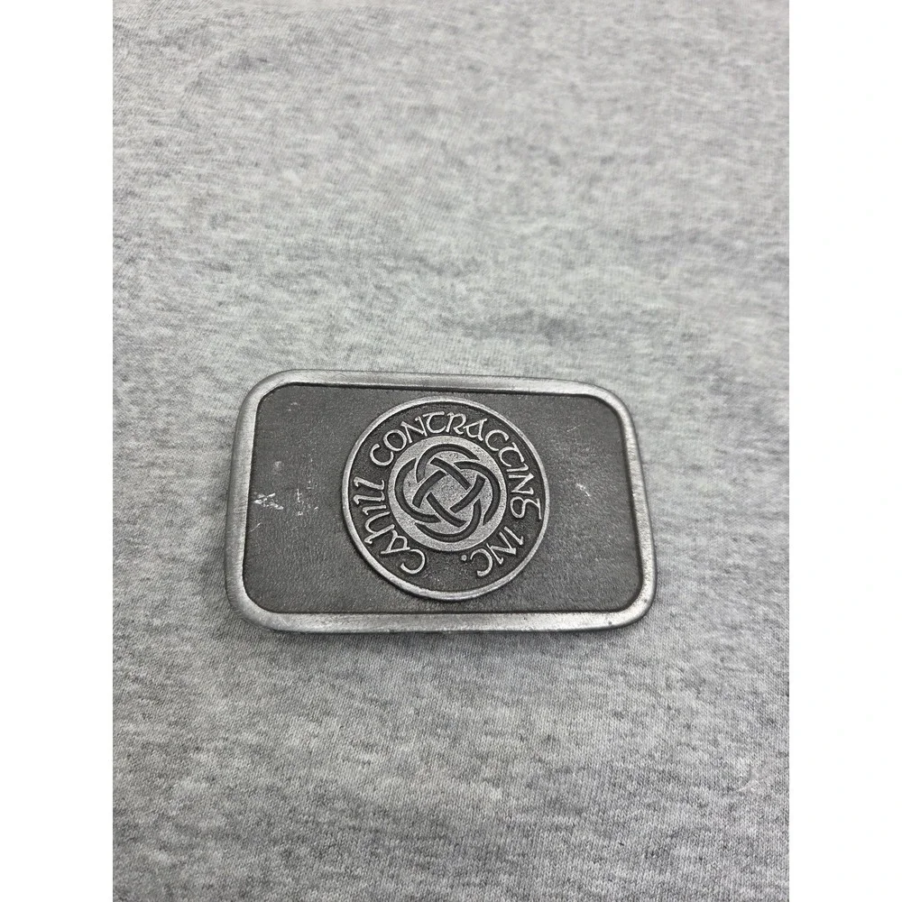 Vintage Cahill Contracting Construction Solid Heavy Brass Belt Buckle Mens